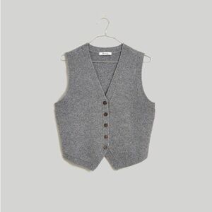 New With Tags- Madewell V-Neck Button Front Sweater (Size Small)